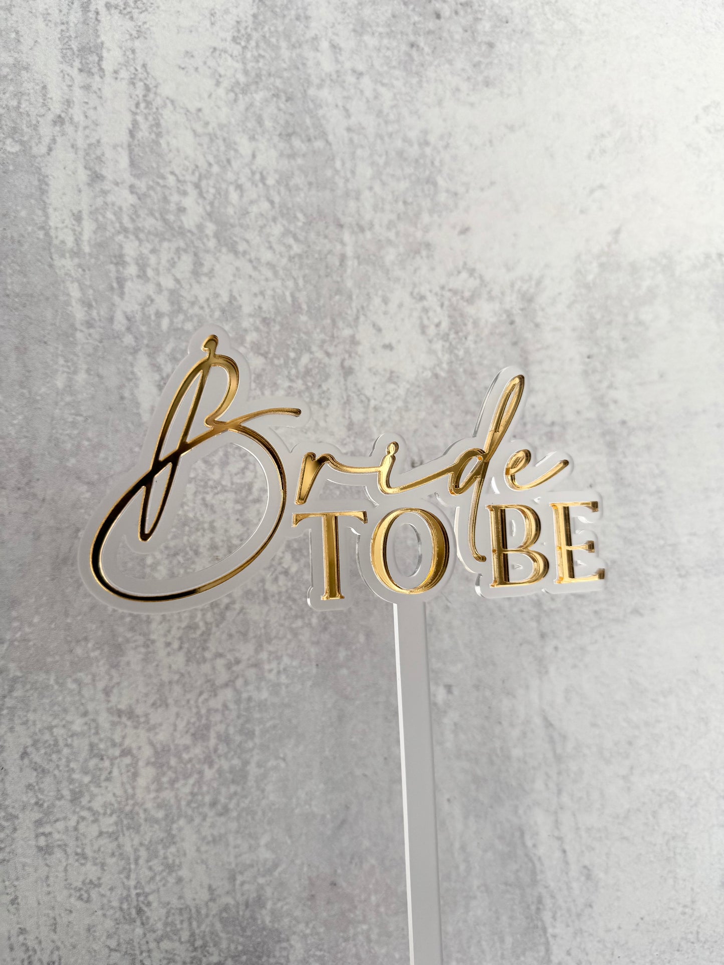BRIDE TO BE LAYERED CAKE TOPPER