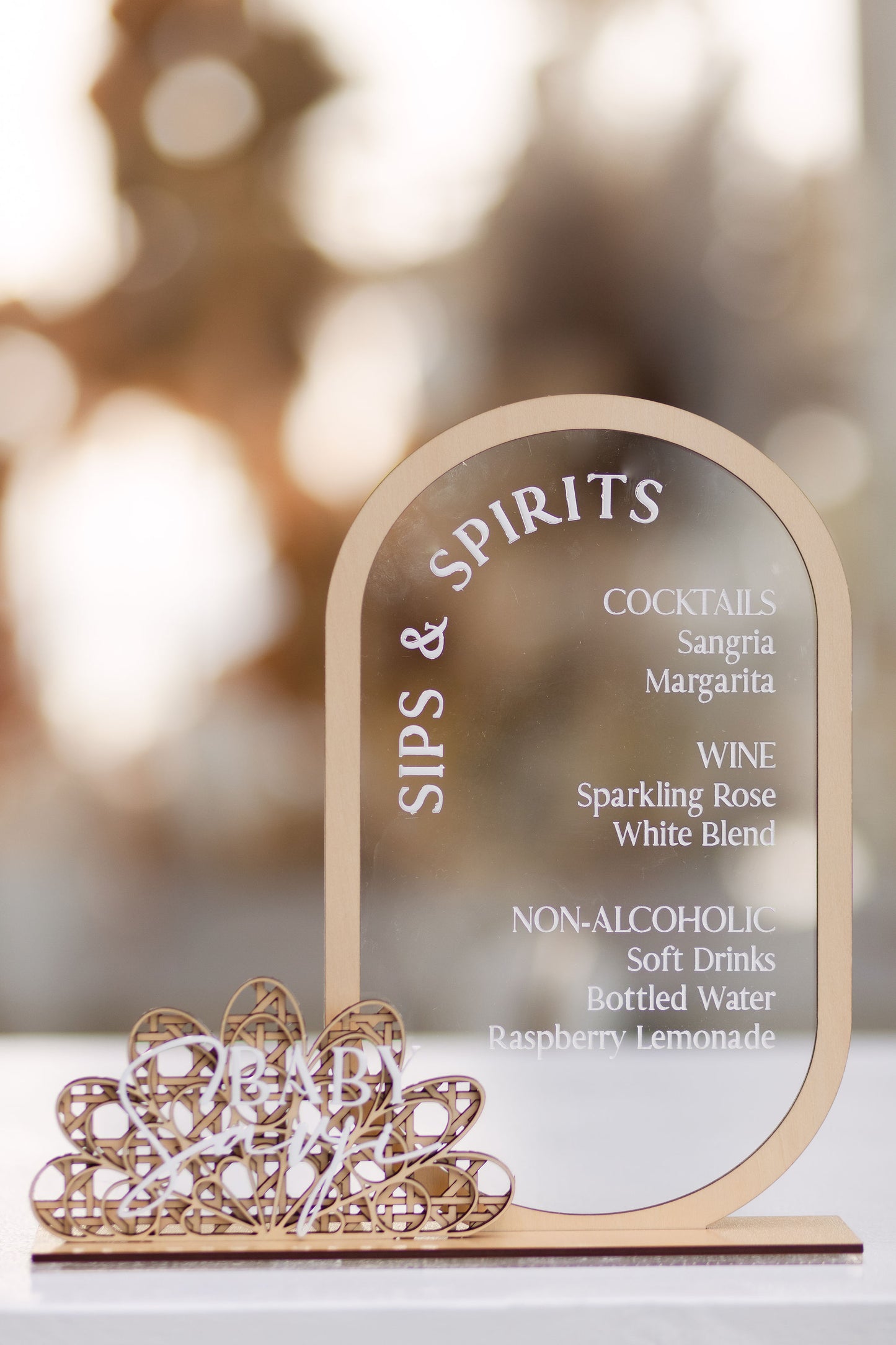 SIPS & SPIRITS DRINK SIGN