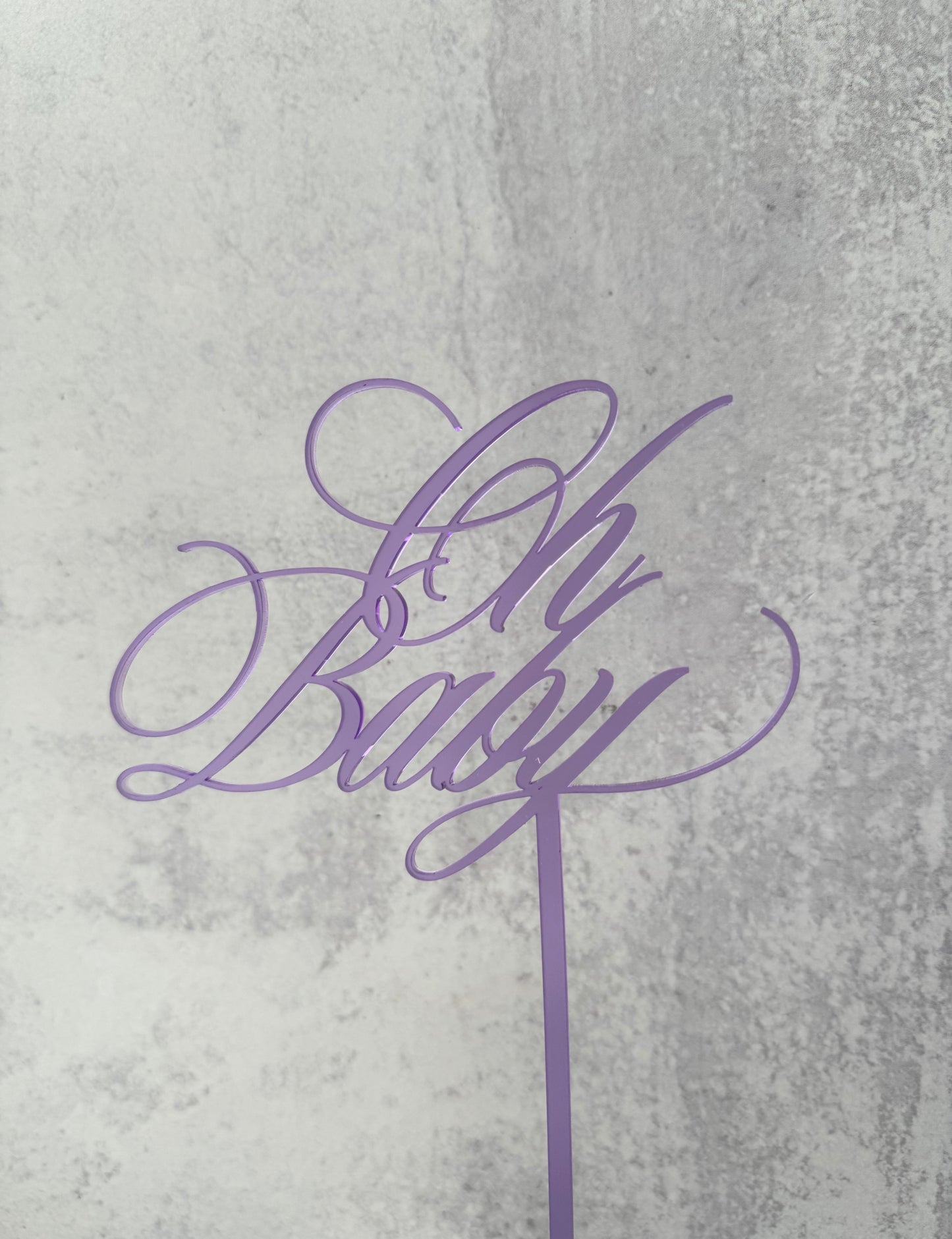 Oh Baby Script Cake Topper