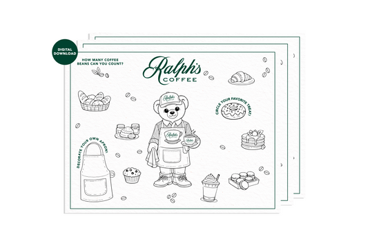 Ralph's Coffee Inspired Kids Activity Placemat